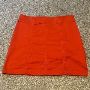 Redish orange mini skirt